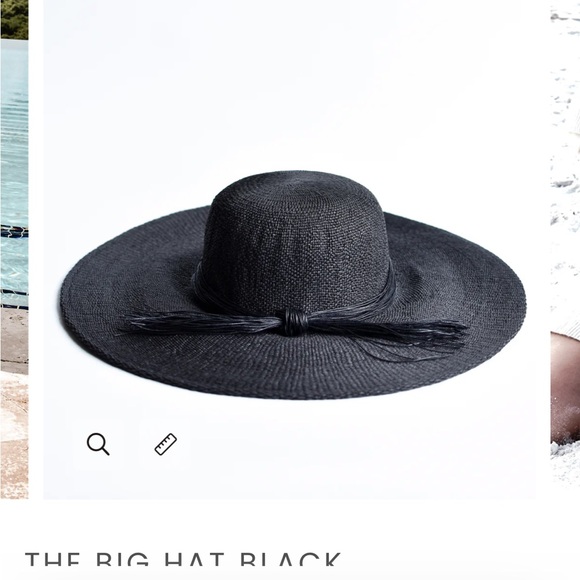 Anya & Niki Elegant Black Wide-Brim Hat Worn Once with Travel Bag
